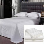 White Stripped Bedsheet Set